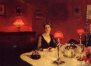 A Dinner Table At Night - John Singer Sargent
