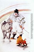 At The Circus Horse And Monkey Dressage - Henri De Toulouse-Lautrec