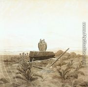Landscape with Grave, Coffin and Owl 1836-37 - Caspar David Friedrich