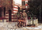 Girl In A Moorish Courtyard - Edwin Lord Weeks