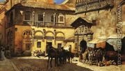 Market Square In Front Of The Sacristy And Doorway Of The Cathedral  Granada - Edwin Lord Weeks