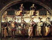 Fortitude and Temperance with Six Antique Heroes 1497 - Pietro Vannucci Perugino
