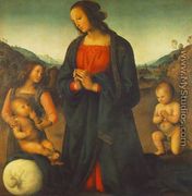 Madonna  An Angel And Little St John Adoring The Child - Pietro Vannucci Perugino