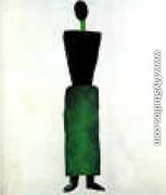 Suprematism  Female Figure - Kazimir Severinovich Malevich