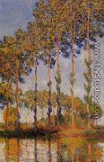 A Row Of Poplars - Claude Oscar Monet