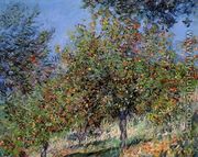 Apple Trees On The Chantemesle Hill - Claude Oscar Monet