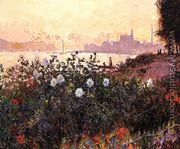 Argenteuil  Flowers By The Riverbank - Claude Oscar Monet