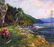 A Bridle Path In Tahiti Aka Bridle Path  Tahiti - John La Farge
