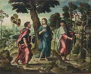 Christ and His Disciples on Their Way to Emmaus - Pieter Coecke Van Aelst
