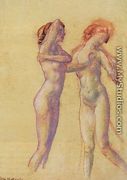 Two Standing Female Nudes - Arthur Bowen Davies