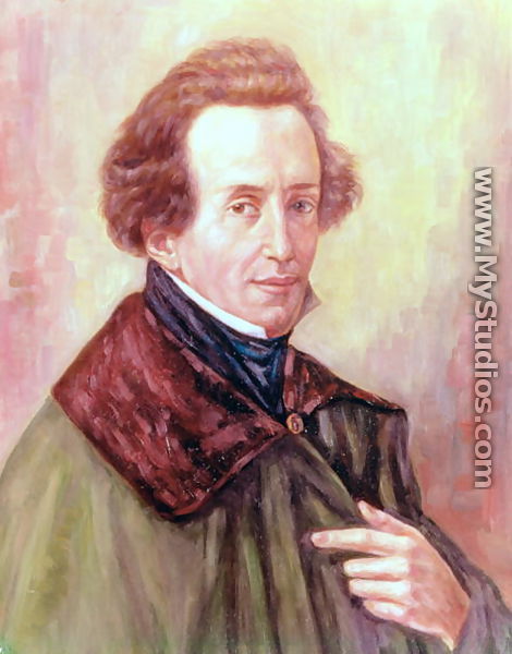 Portrait of Felix Mendelssohn - Gustav Zerner