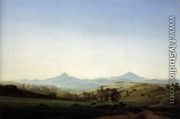 Bohemian Landscape with Mount Milleschauer 1808 - Caspar David Friedrich