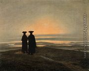 Evening Landscape with Two Men 1830-35 - Caspar David Friedrich