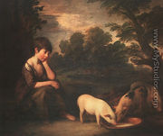Girl with Pigs 1782 - Thomas Gainsborough