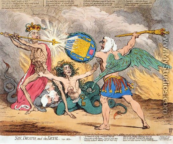 Sin, Death and the Devil 1792 - James Gillray