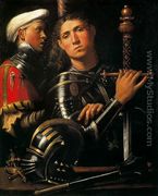 Portrait of Warrior with his Equerry c. 1509 - Giorgio da Castelfranco Veneto (See: Giorgione)