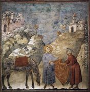 Legend of St Francis- 2. St Francis Giving his Mantle to a Poor Man 1297-99 - Giotto Di Bondone