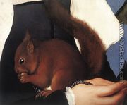 Portrait of a Lady with a Squirrel and a Starling (detail) 1527-28 - Hans, the Younger Holbein
