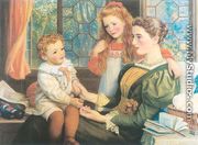 Mrs. Norman Hill and Children 1897 - Arthur Hughes