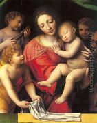 The Virgin Carrying the Sleeping Child with Three Angels - Bernardino Luini