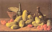 Still Life with Cucumbers and Tomatoes 1772 - Luis Eugenio Melendez