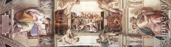 The seventh bay of the ceiling 1508-12 - Michelangelo Buonarroti