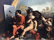 Jupiter Painting Butterflies, Mercury and Virtue - Dosso Dossi (Giovanni di Niccolo Luteri)