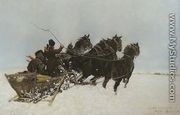 Foursome in Snow Drifts - Jozef Chelmonski