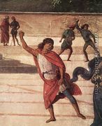 Christ Handing the Keys to St Peter (detail-6) 1481-82 - Pietro Vannucci Perugino