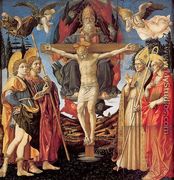 The Trinity and Four Saints 1455-60 - Pesellino